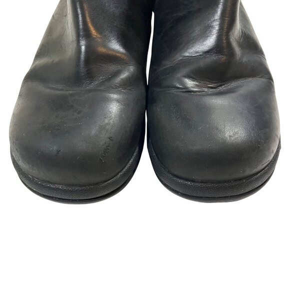Dansko women's boots 41 US 10.5-11 black leather side zip round toe 1.75" heel - Picture 5 of 10
